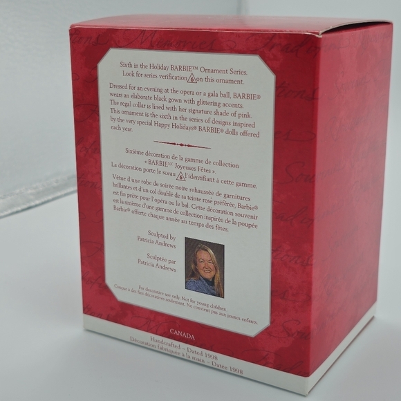 Vintage 1998 Hallmark Keepsake Holiday Barbie Ornament - Picture 2 of 6